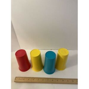 4 Tupperware Vintage Bell Tumbler SIPPY‎ Cups 10.5 Oz